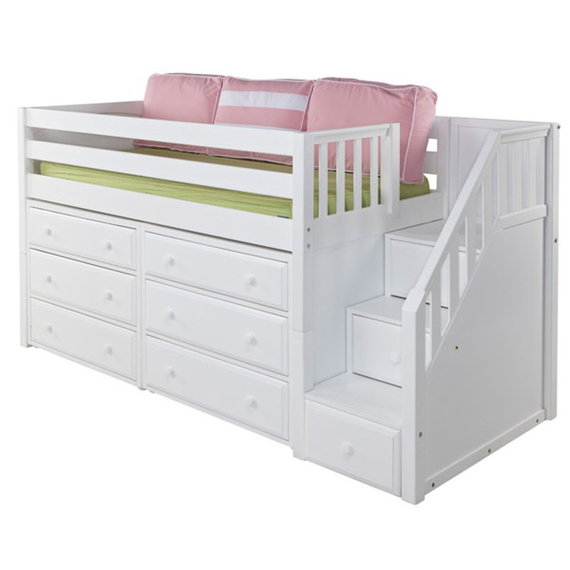 Maxtrix Kids Great3 Low Loft Bed with Storage Wayfair